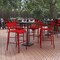 Flash Furniture Red All-Weather Steel Bar Stool, 4PK 4-XU-CH-10318-B-RED-GG - alternate 1